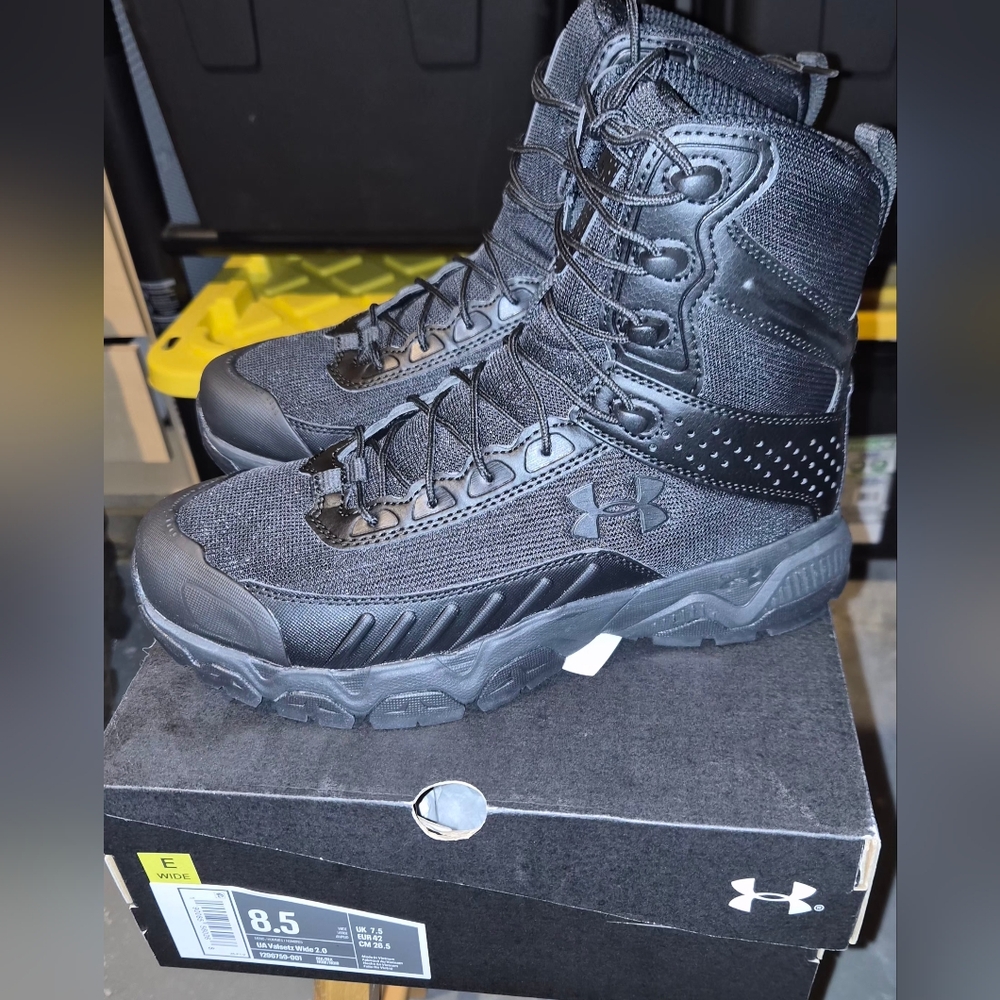 Under Armour Black Tactical Men's Boots Size 8.5 Wide - Picture 2 of 7